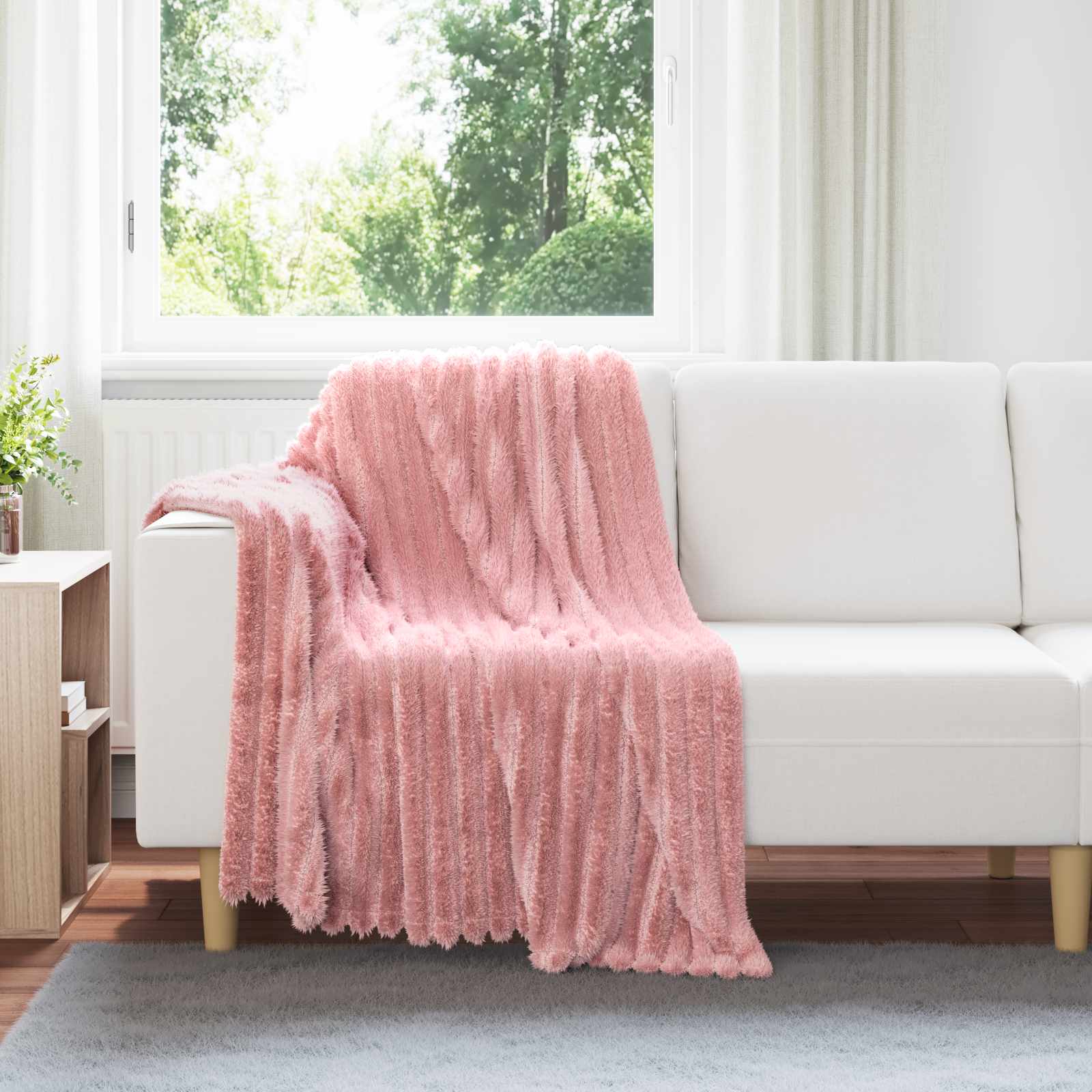 Gooi Deken Roze 150 x 130 cm Fleece – afbeelding 1