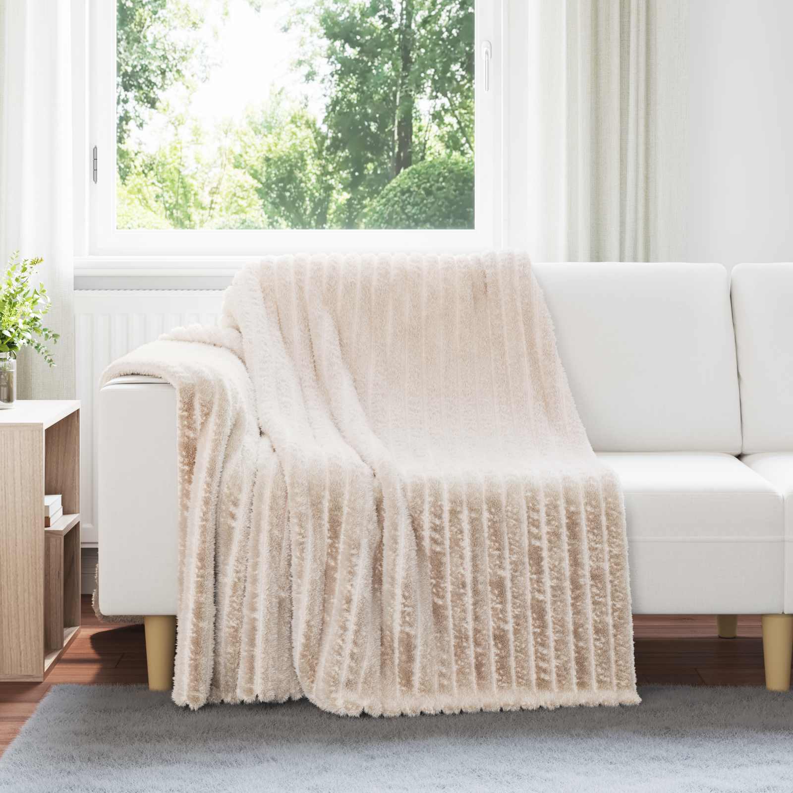 Kleden 6 pcs Beige 200 x 150 cm Fleece