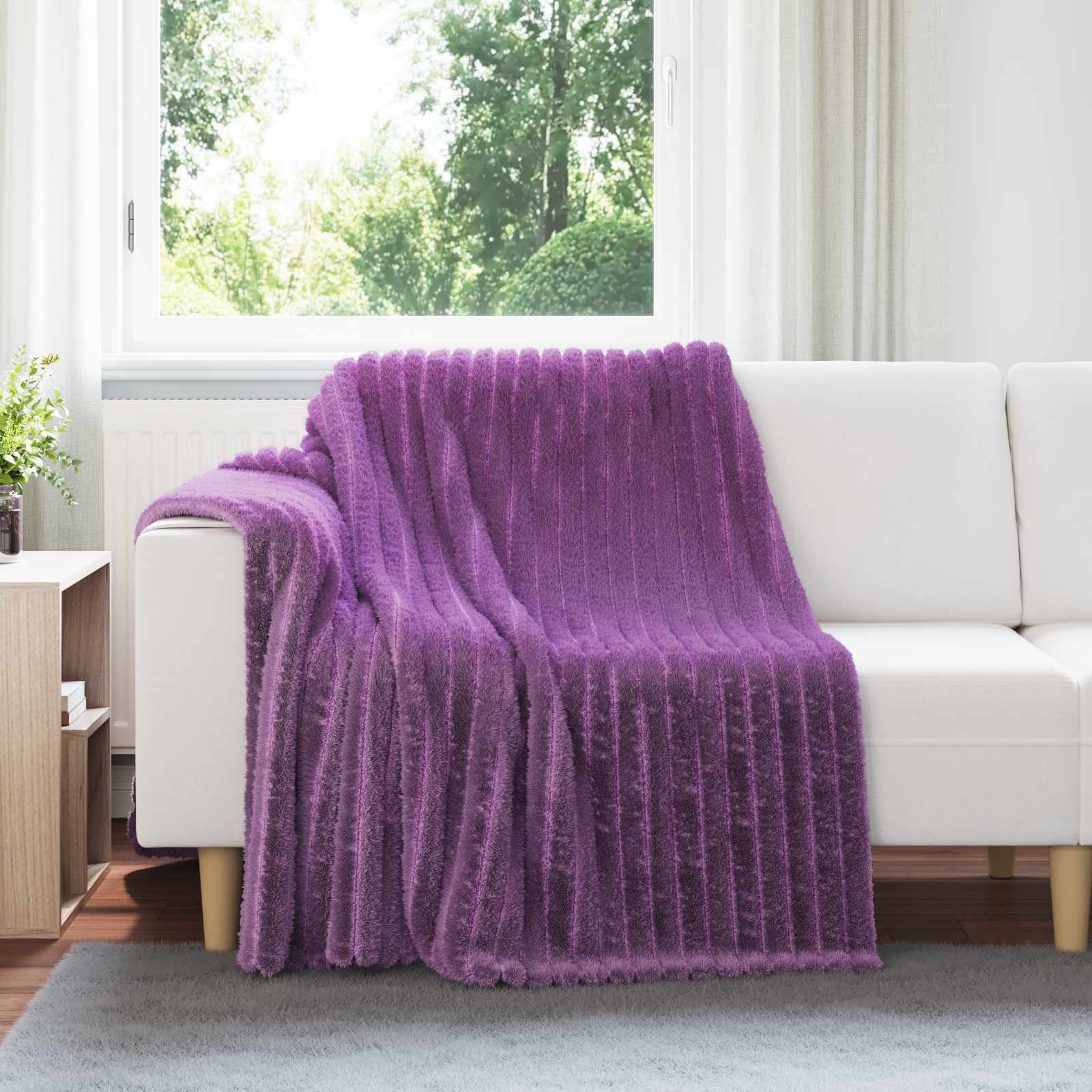 Kleden 6 pcs Paars 200 x 150 cm Fleece