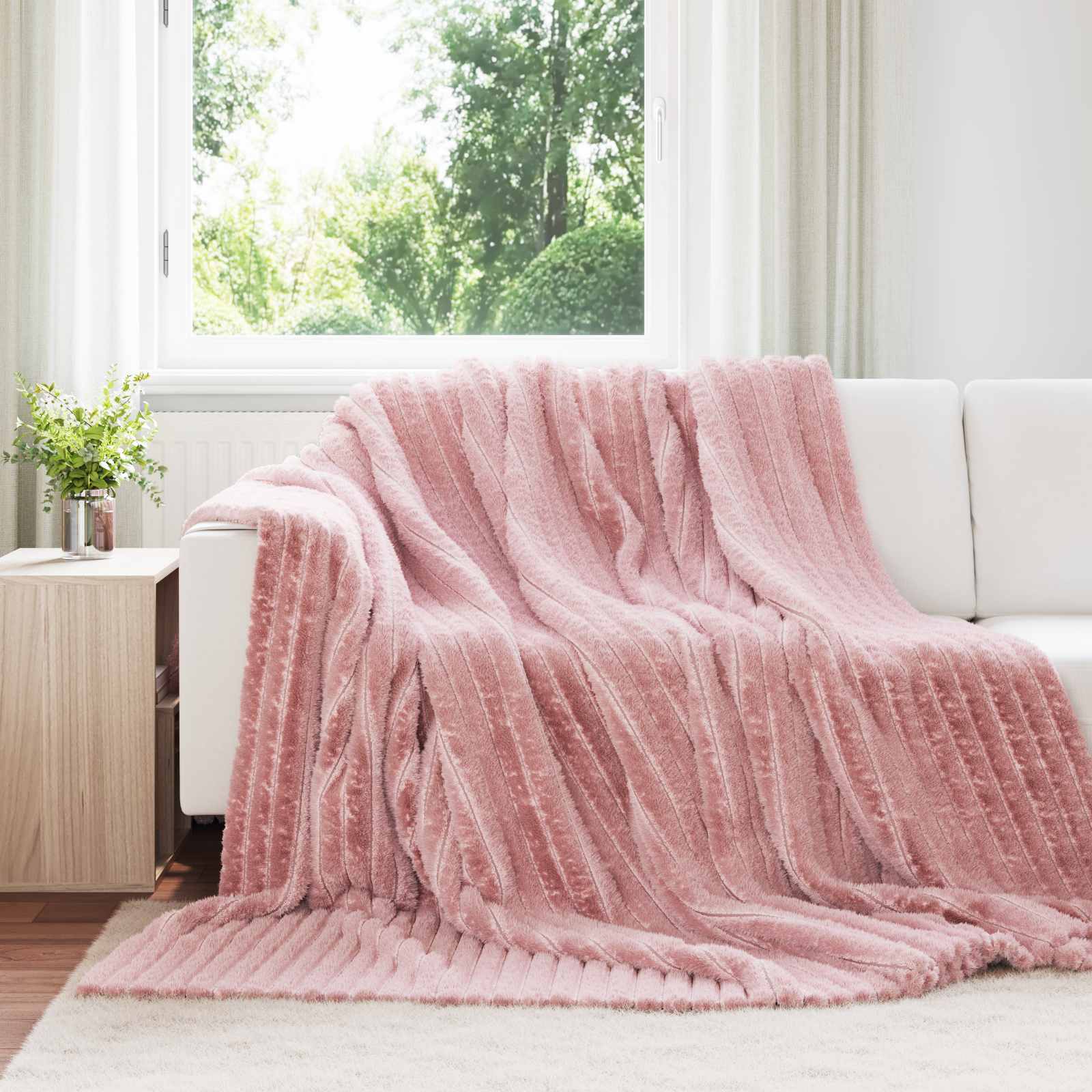 Kleden 6 pcs Roze 270 x 240 cm Fleece – afbeelding 1