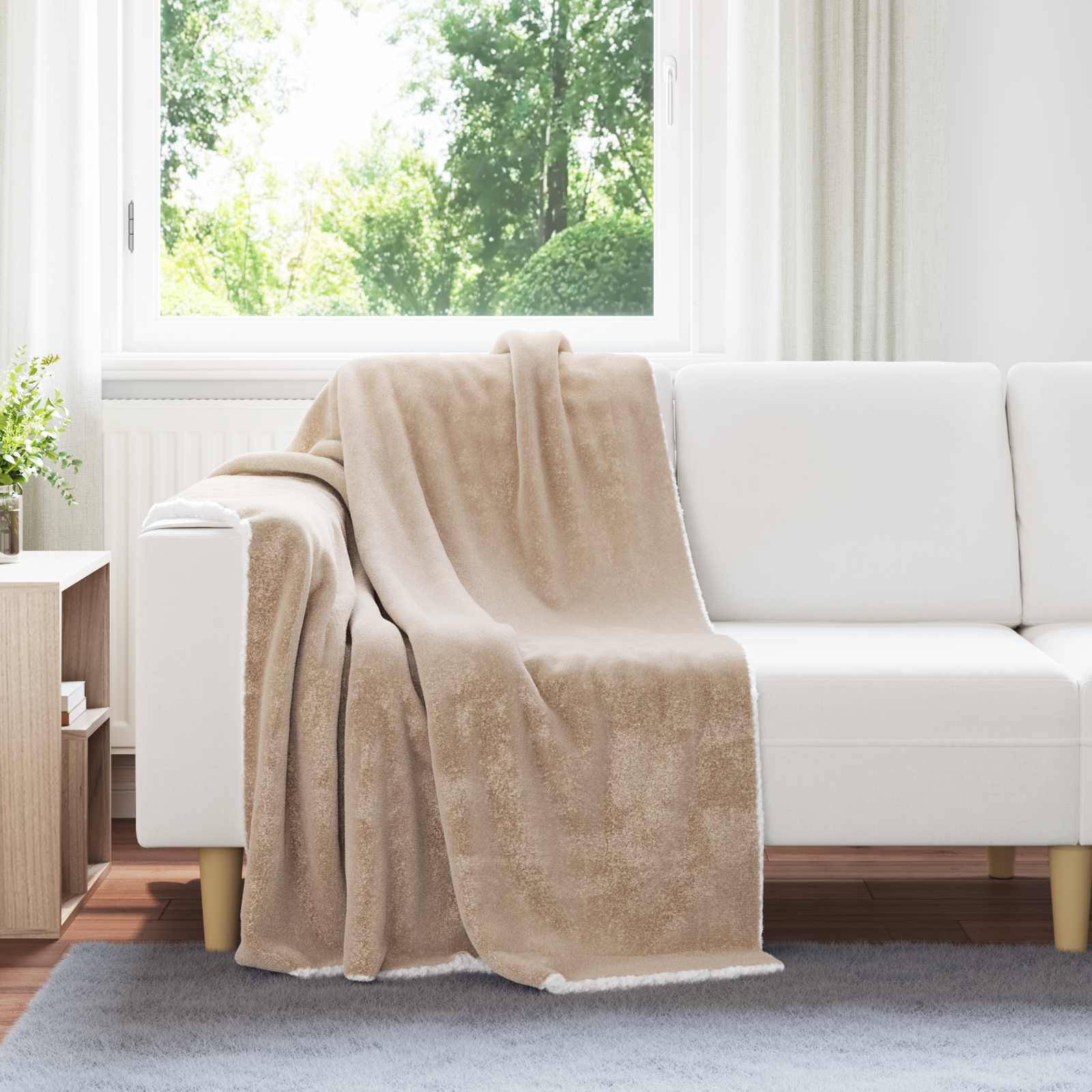 Gooi Deken Kameel 130 x 150 cm Fleece – afbeelding 1