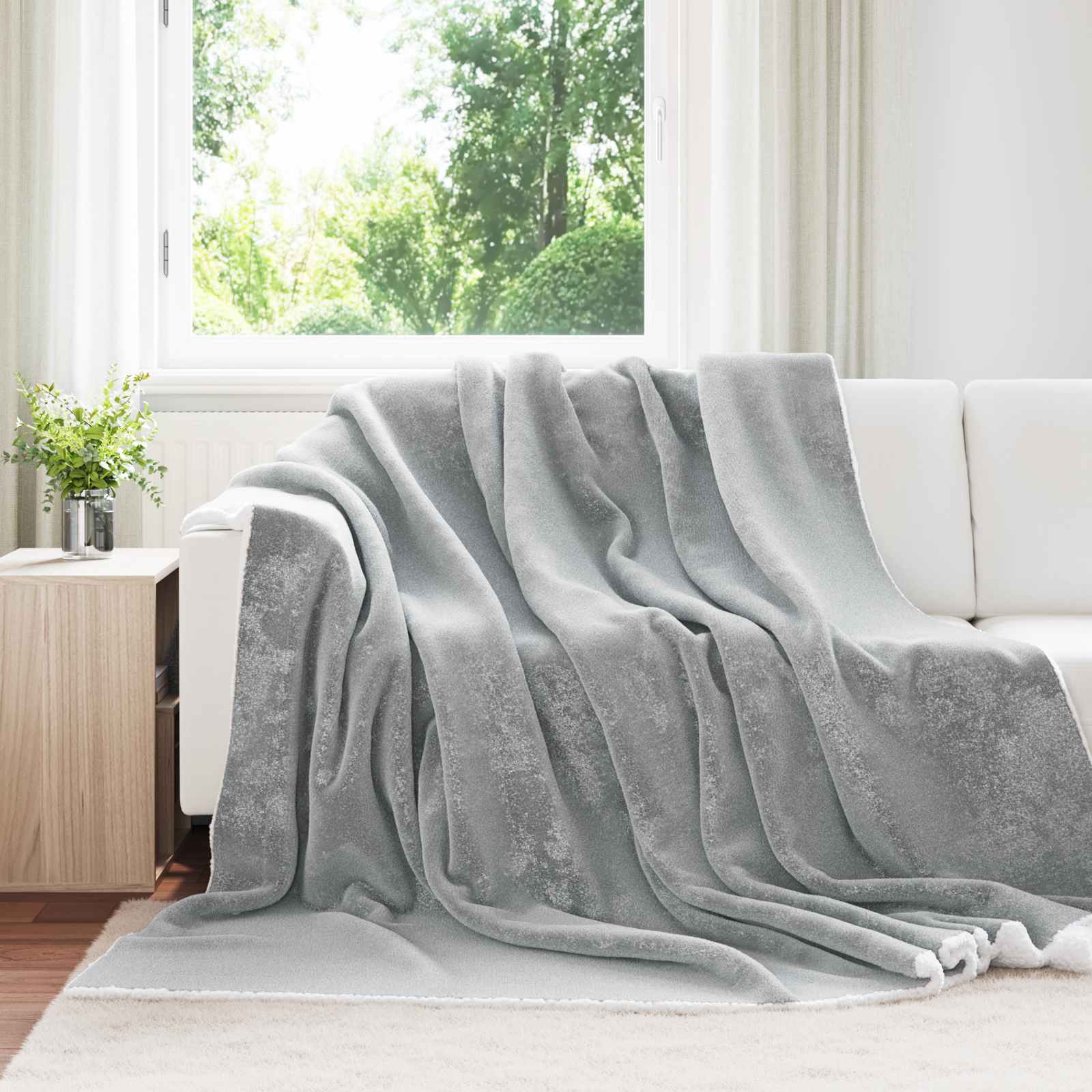 Gooi Deken Grijs 220 x 240 cm Fleece