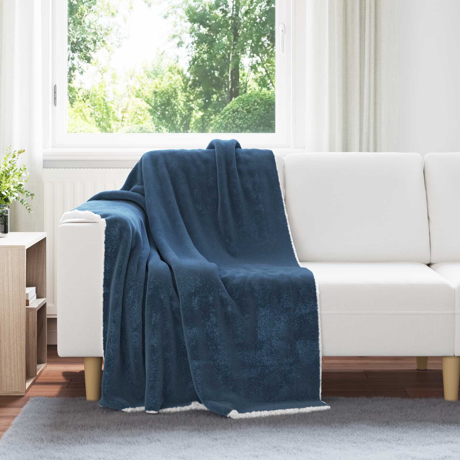 Gooi Deken Marineblauw 130 x 150 cm Fleece