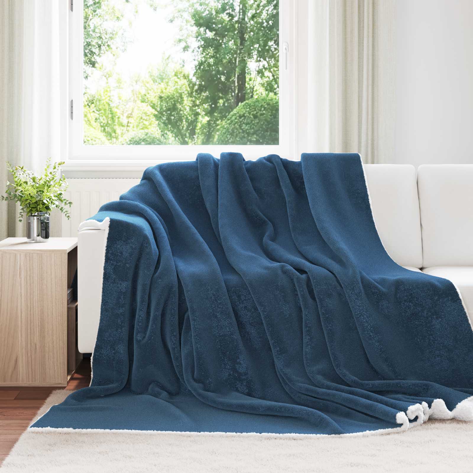 Gooi Deken Marineblauw 220 x 240 cm Fleece
