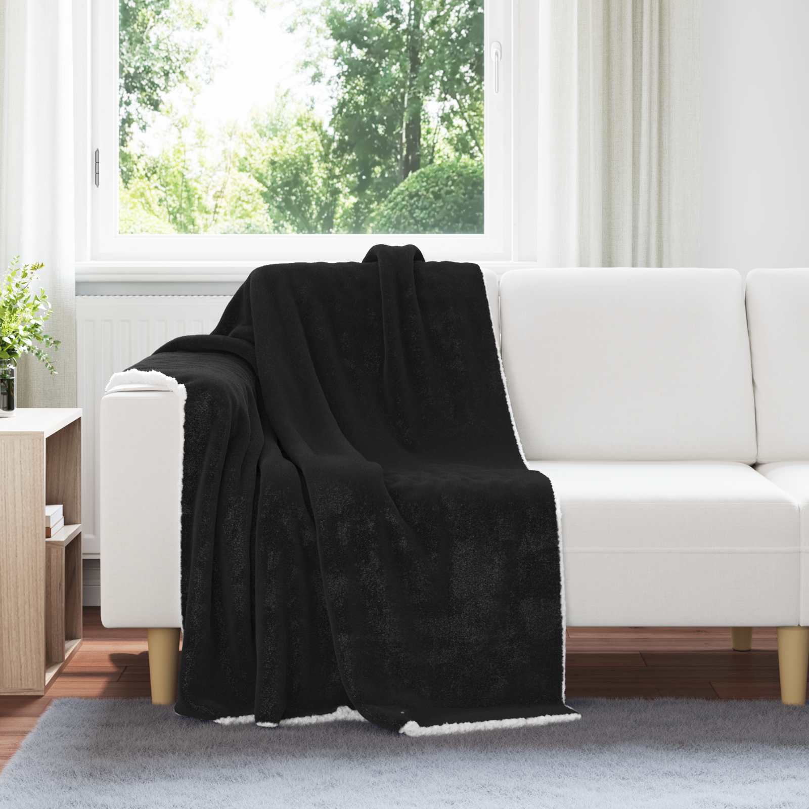 Gooi Deken Zwart 130 x 150 cm Fleece
