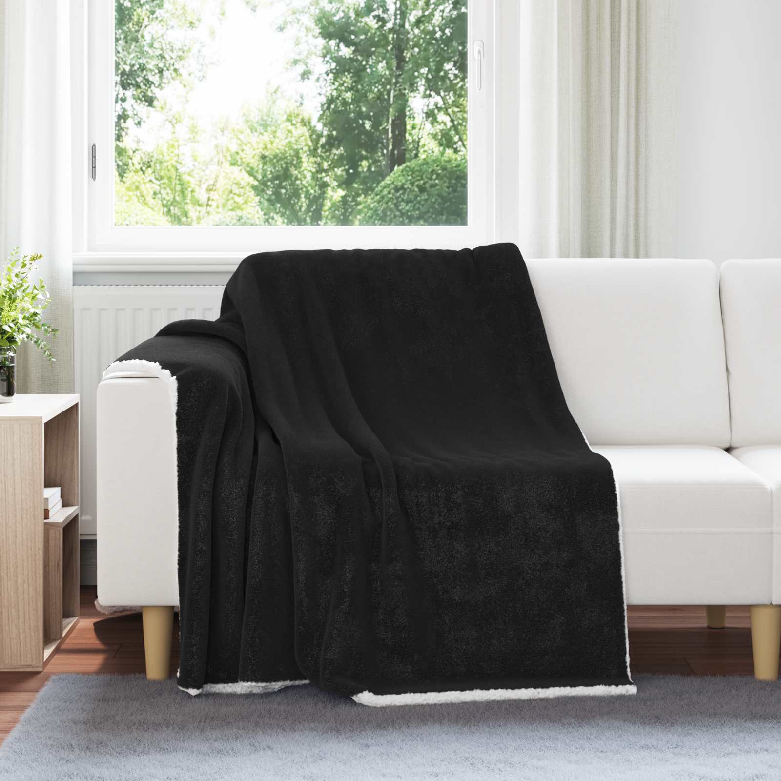 Gooi Deken Zwart 150 x 200 cm Fleece