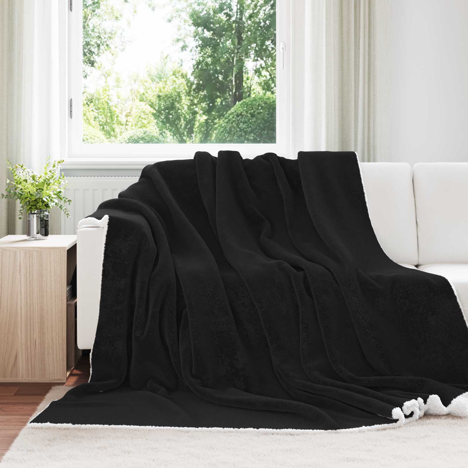 Gooi Deken Zwart 240 x 270 cm Fleece