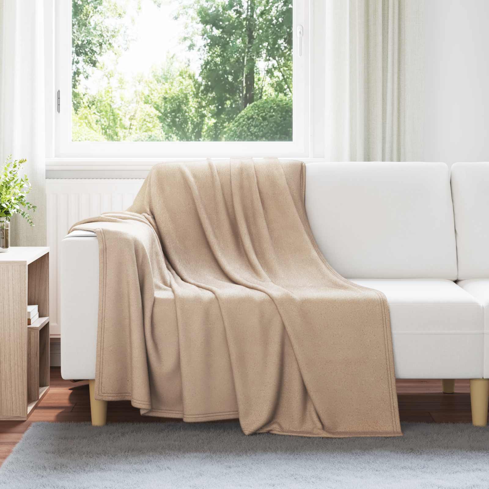 Gooi Deken Kameel 200 x 150 cm Fleece – afbeelding 1