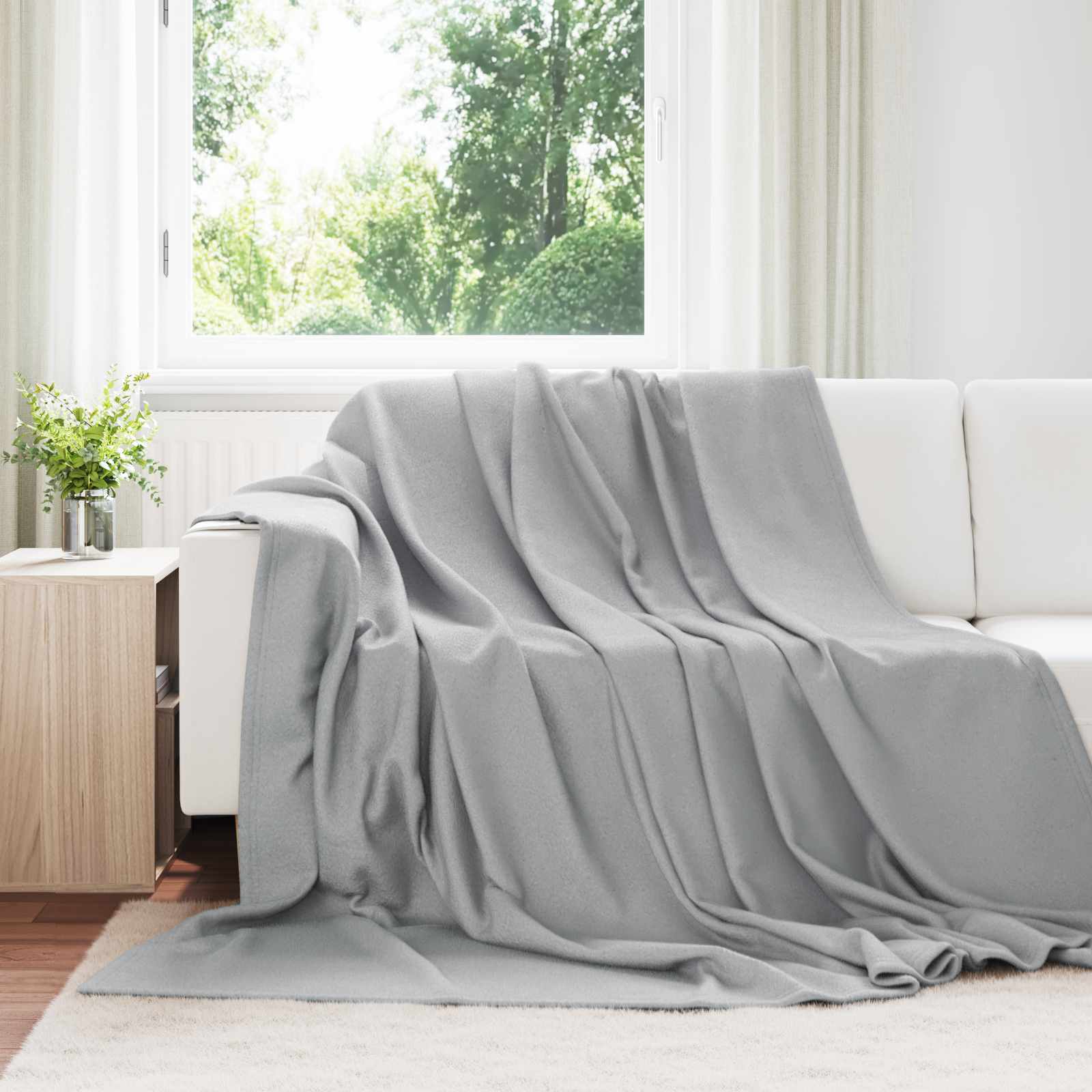Gooi Deken Grijs 240 x 220 cm Fleece