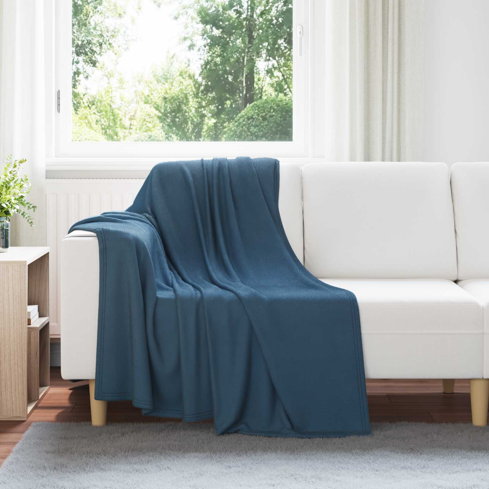 Gooi Deken Marineblauw 170 x 130 cm Fleece