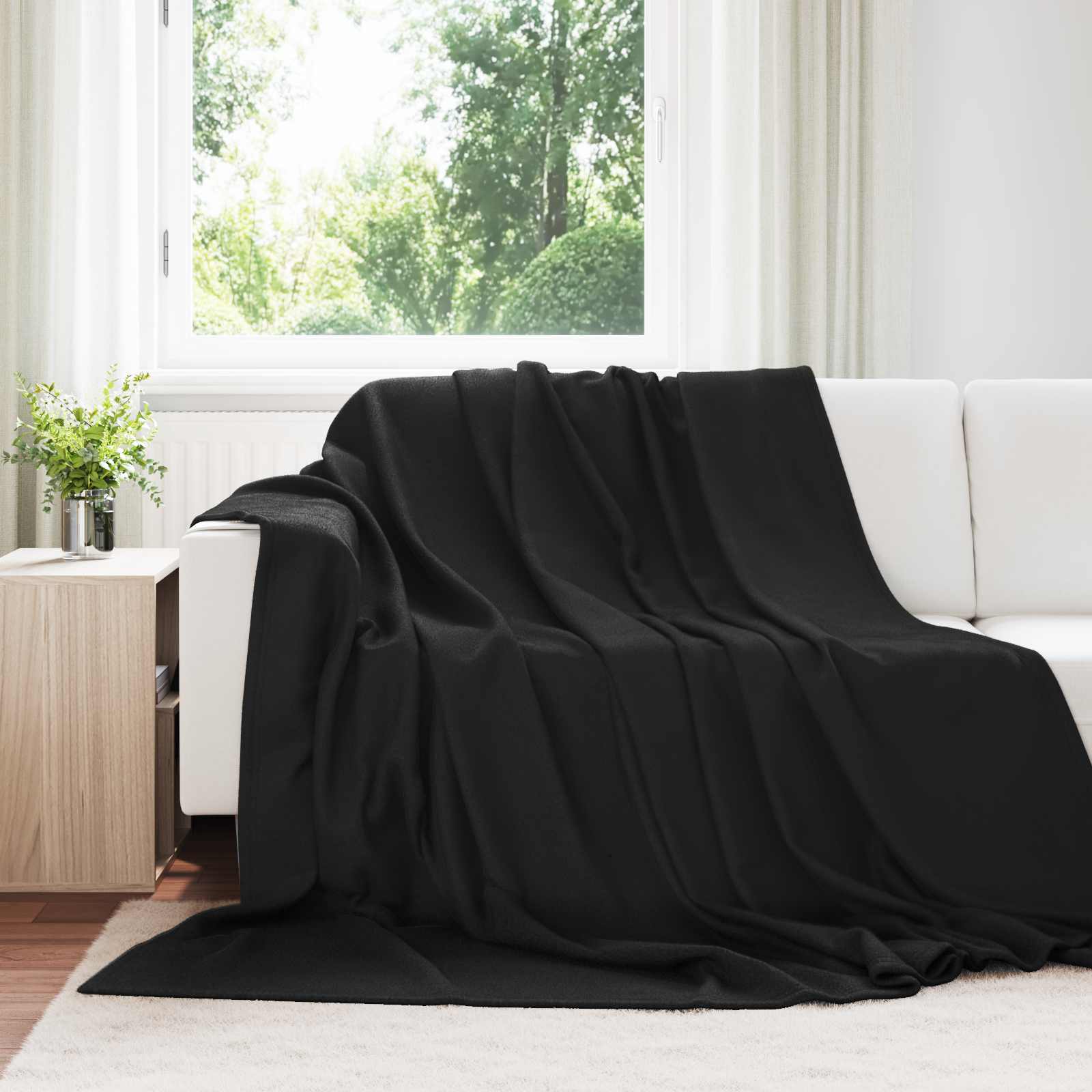 Gooi Deken Zwart 240 x 220 cm Fleece