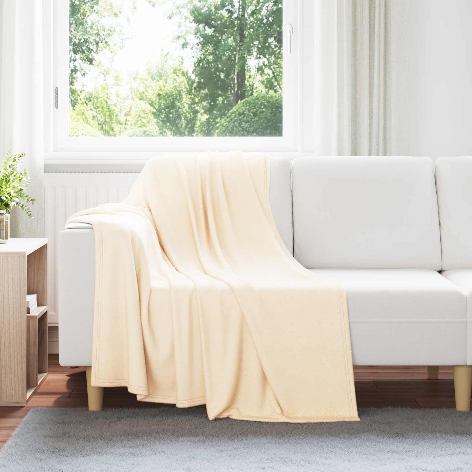 Kleden 24 pcs Crème 170 x 130 cm Fleece – afbeelding 1
