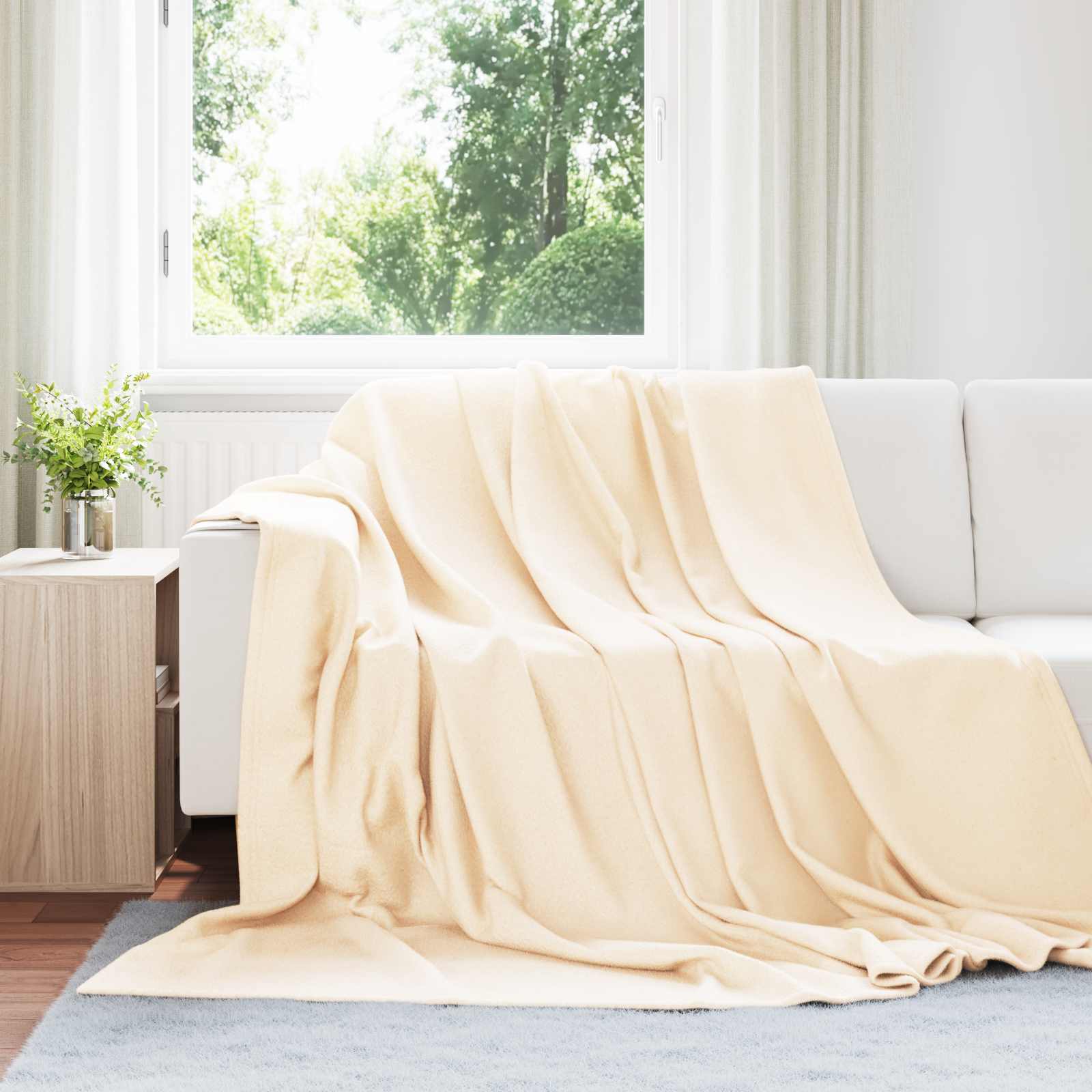 Kleden 24 pcs Crème 270 x 240 cm Fleece – afbeelding 1
