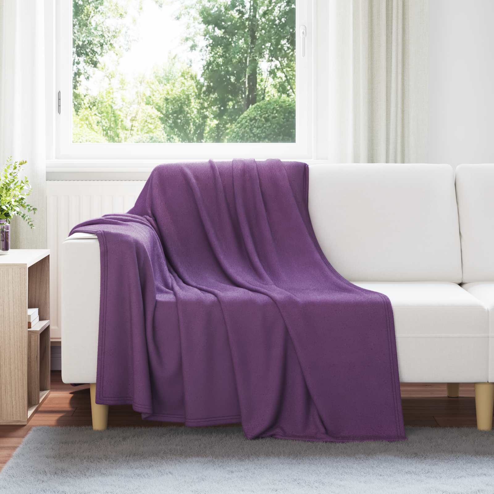 Kleden 24 pcs Paars 200 x 150 cm Fleece