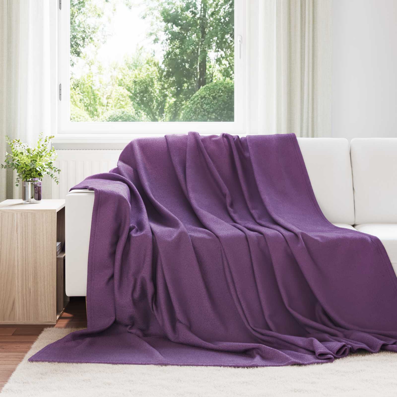 Kleden 24 pcs Paars 270 x 240 cm Fleece – afbeelding 1