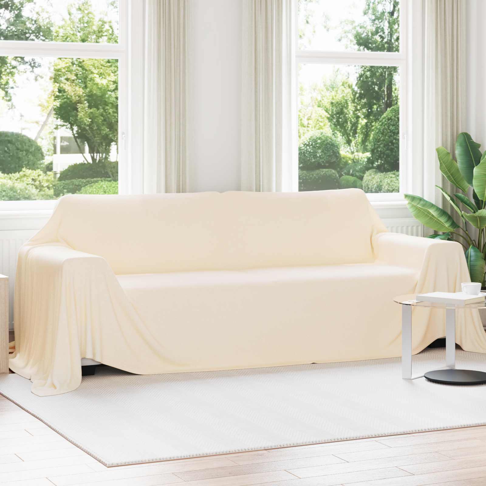 Gooi Deken Crème 350 x 270 cm Fleece – afbeelding 1