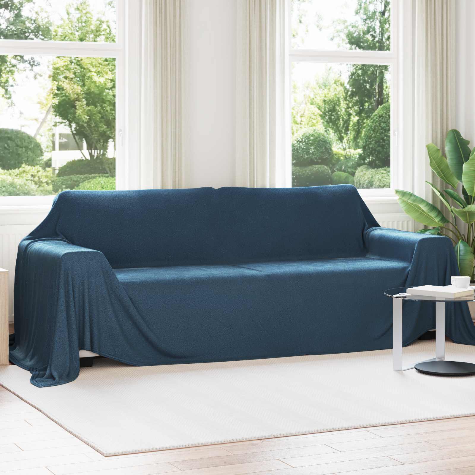 Gooi Deken Marineblauw 350 x 270 cm Fleece – afbeelding 1