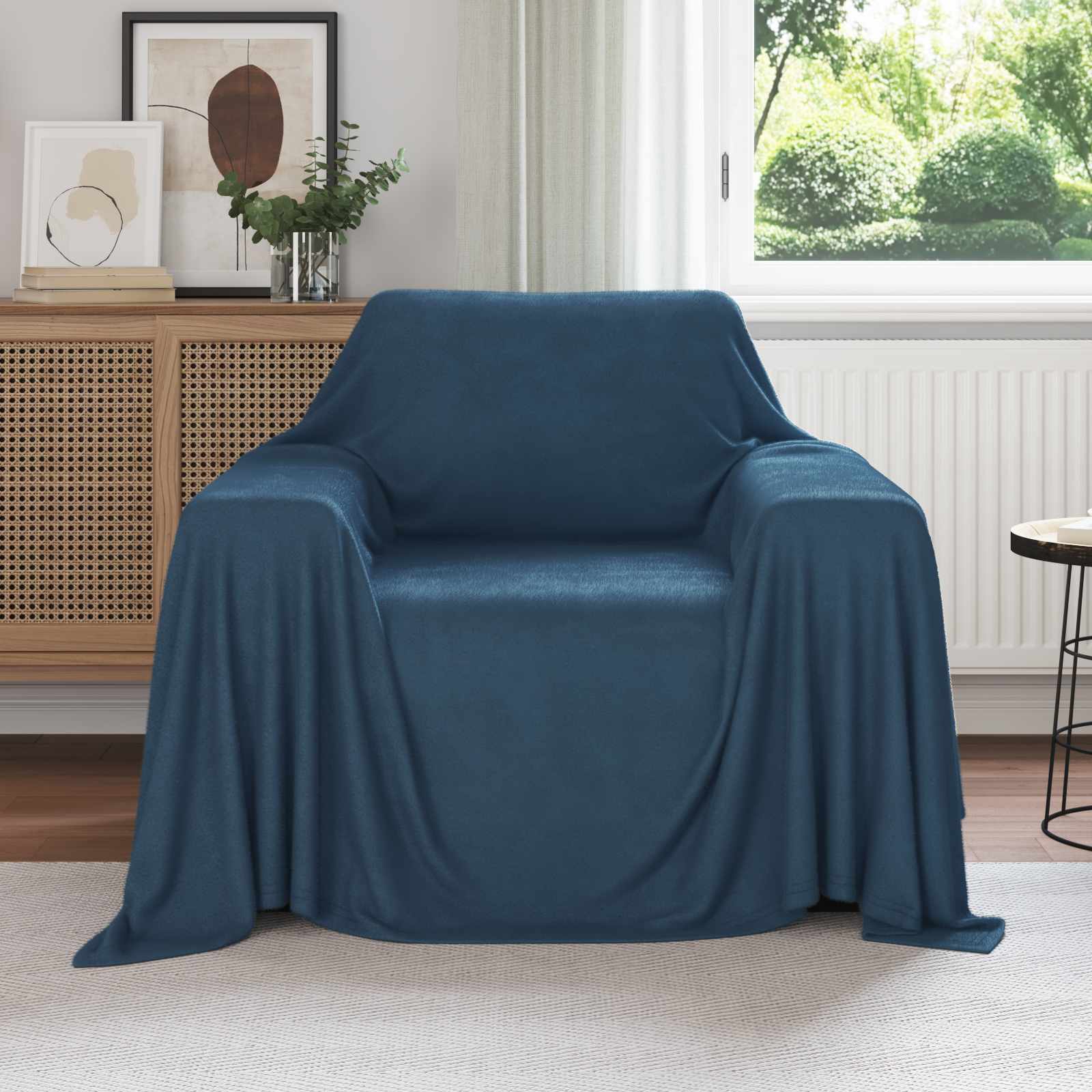 Kleden 6 pcs Marineblauw 210 x 140 cm Fleece