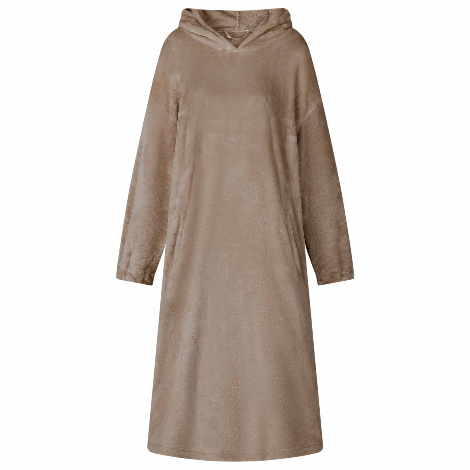 Deken hoodie Kameel l Flanel