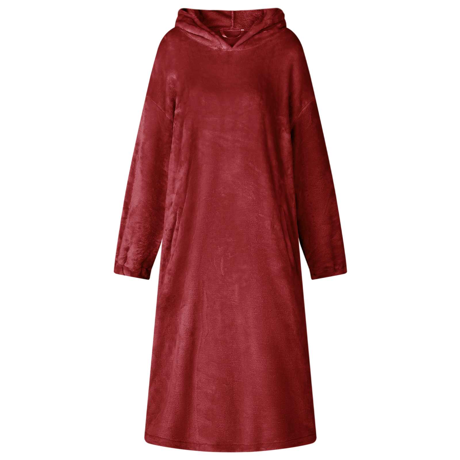 Deken hoodie Bordeaux Rood l Flanel