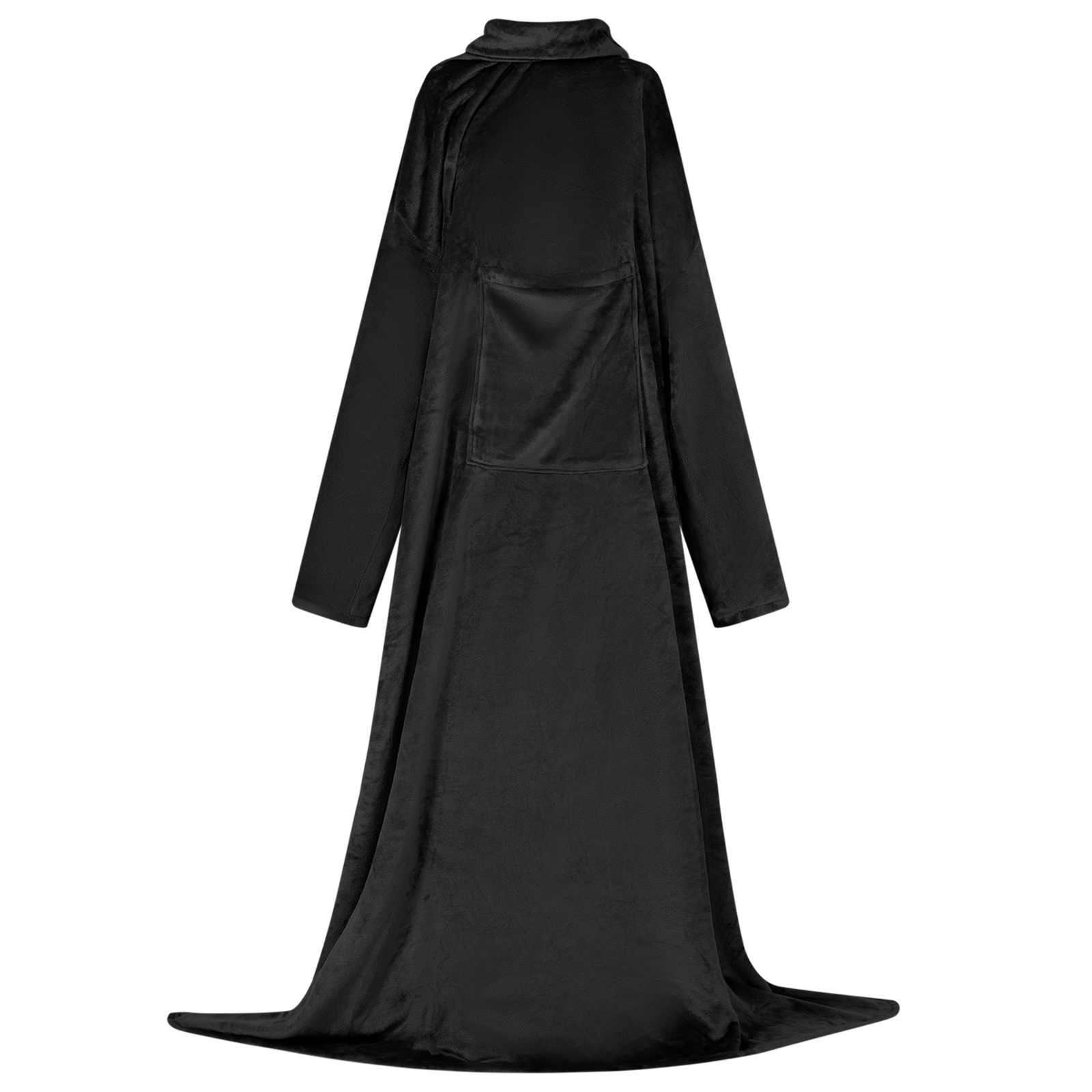Deken hoodie Zwart F Flanel