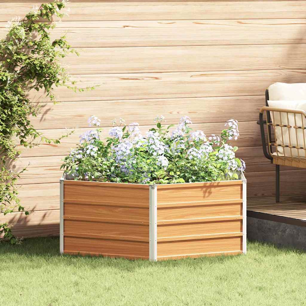 Verhoogd Tuinbed Hout Uiterlijk 129 x 129 x 45 cm