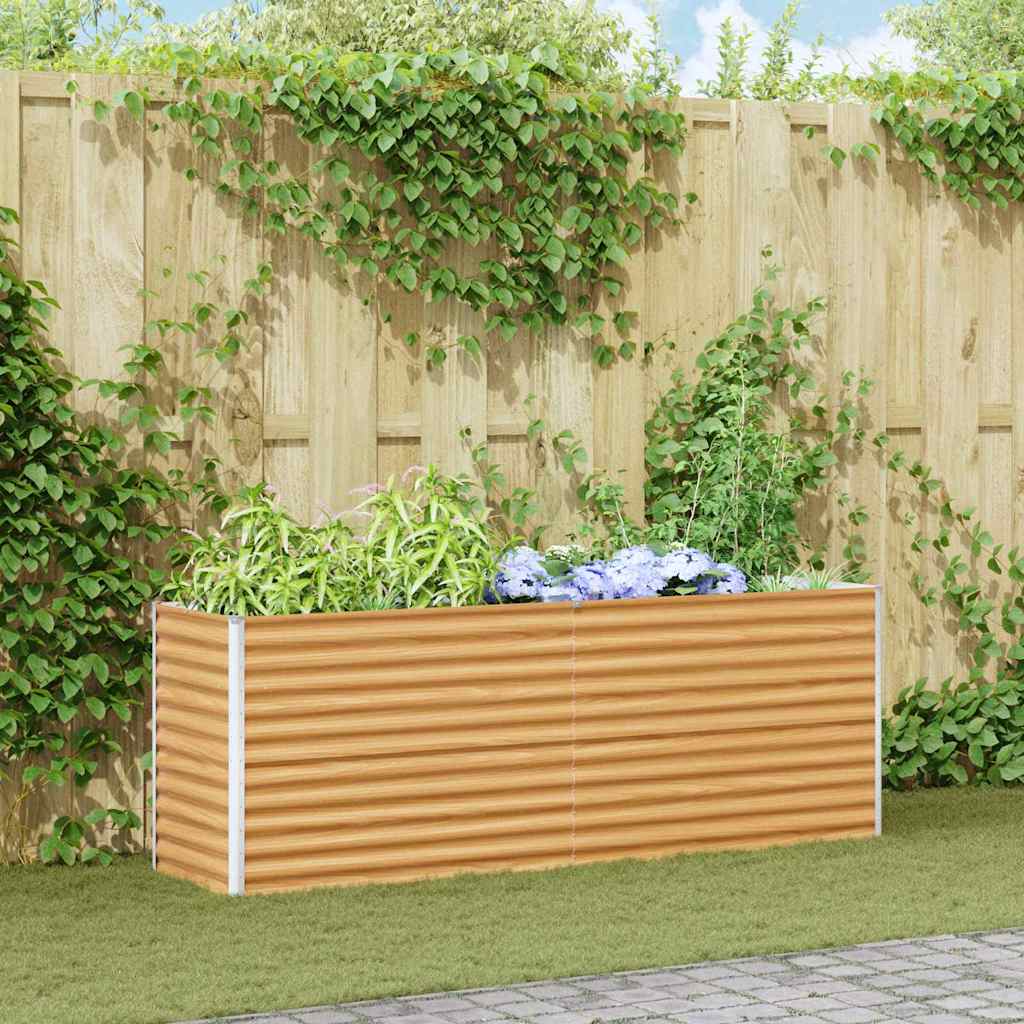 Verhoogde plantenbak 195 x 50 x 68 cm Gegalvaniseerd staal