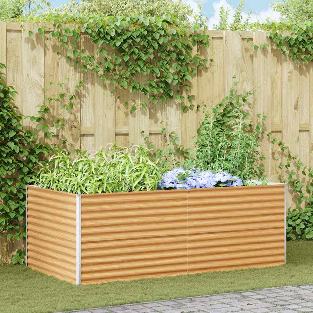 Verhoogde plantenbak 195 x 100 x 68 cm Gegalvaniseerd staal
