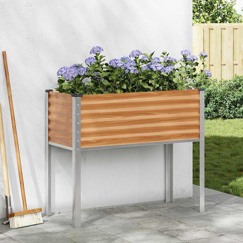 Tuin Bloempot Licht Bruin 100 x 45 x 90 cm Gegalvaniseerd staal – afbeelding 1