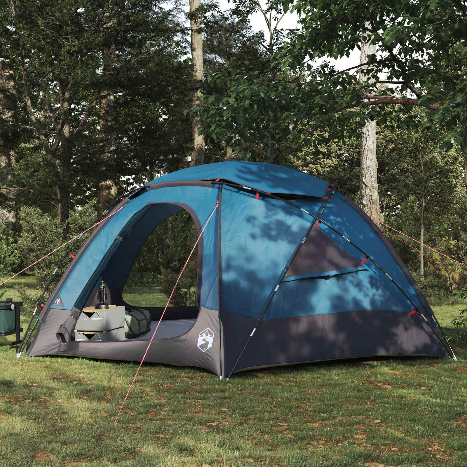Koepeltent met Verwijderbare Regenkap Blauw 8-persoons