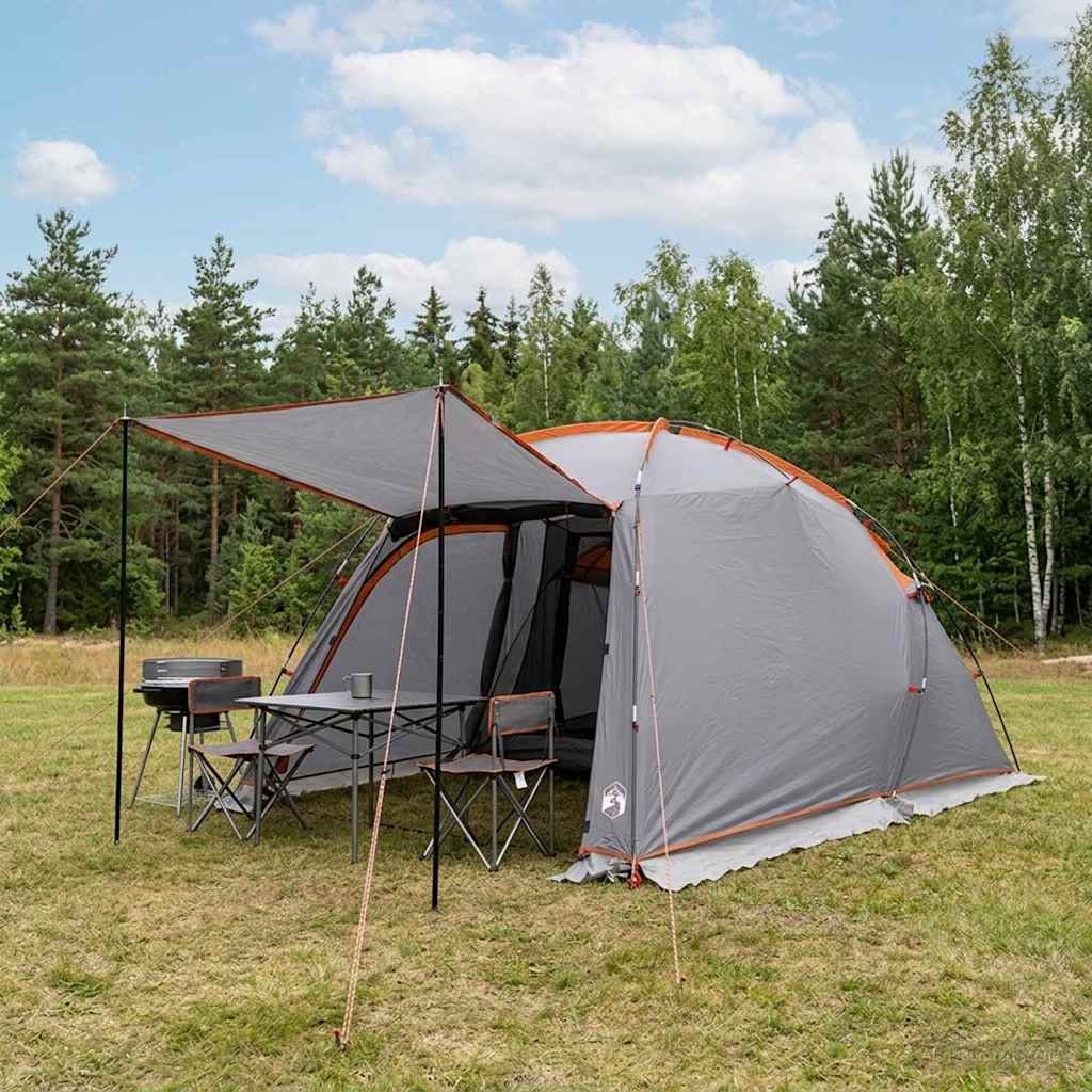 Tunneltent Grijs en Oranje 361 x 235 x 147 cm – afbeelding 1