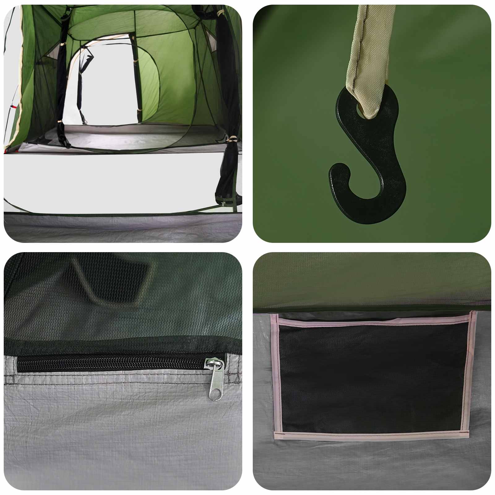 Tunneltent Groen 520 x 260 x 175 cm – afbeelding 9