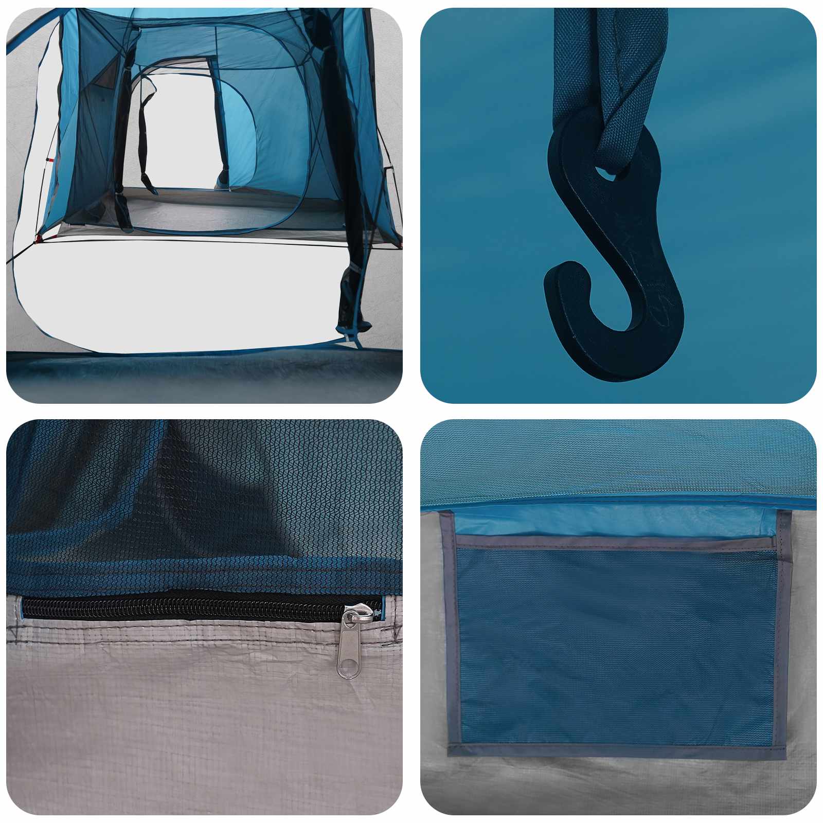 Tunneltent Blauw 520 x 260 x 175 cm – afbeelding 9