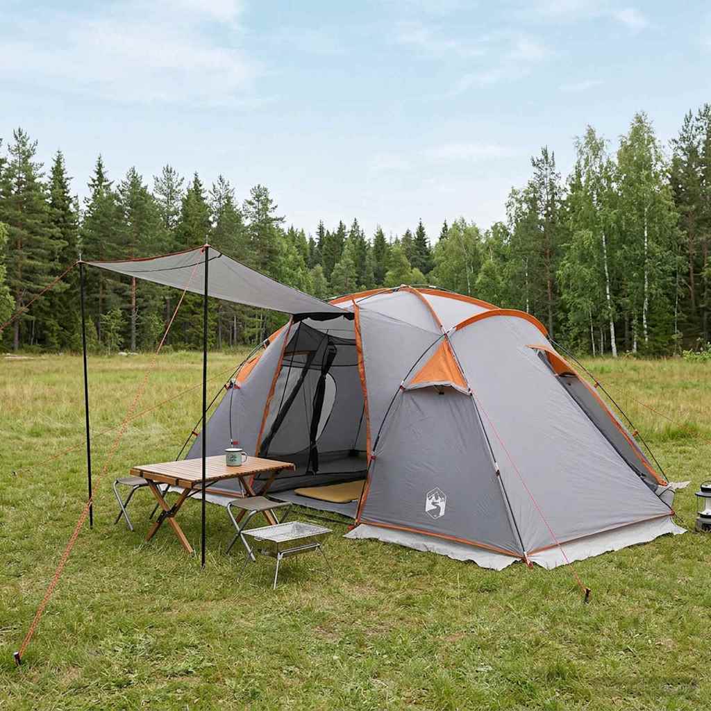Tunneltent Grijs en Oranje 520 x 260 x 175 cm – afbeelding 1