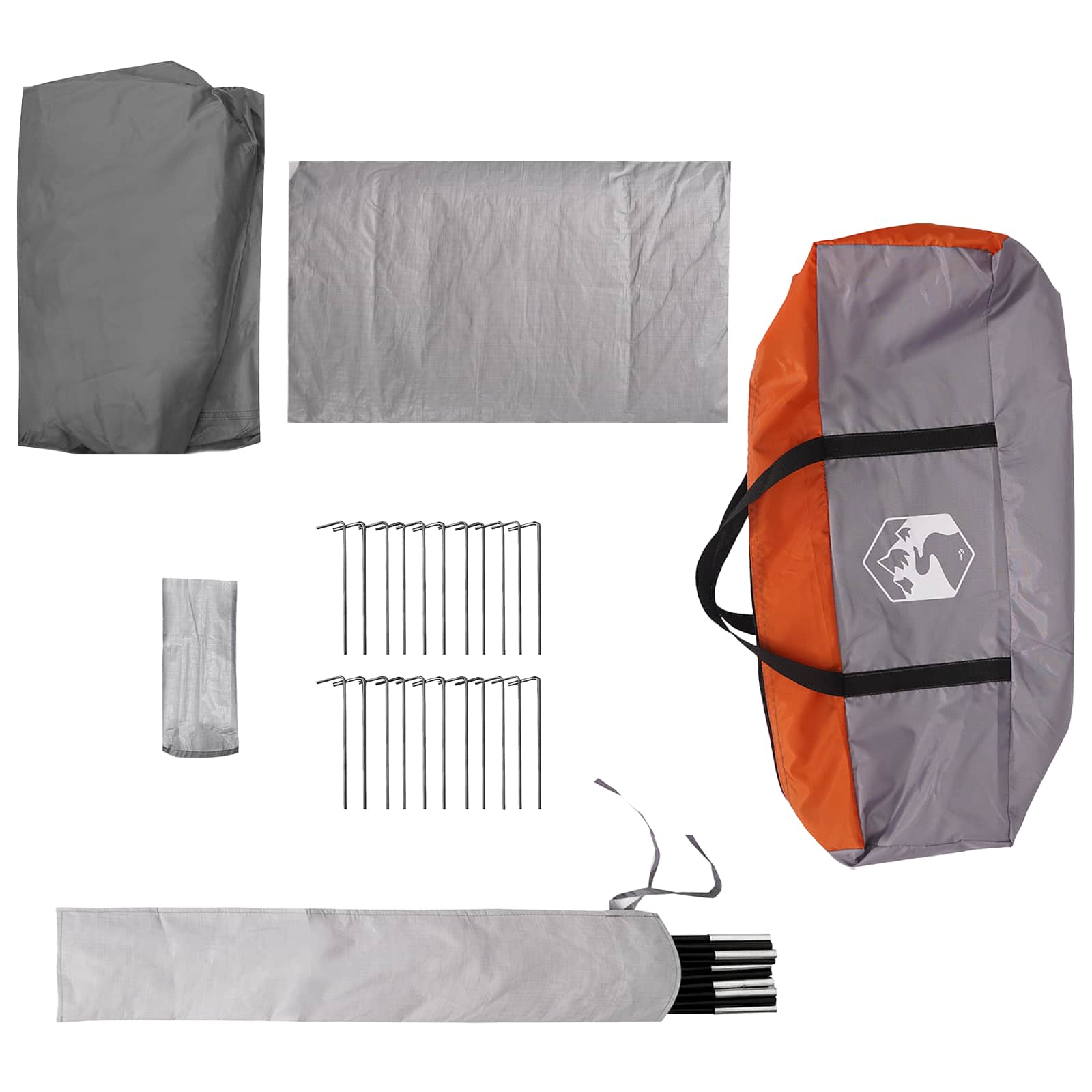 Tunneltent Grijs en Oranje 520 x 260 x 175 cm – afbeelding 8