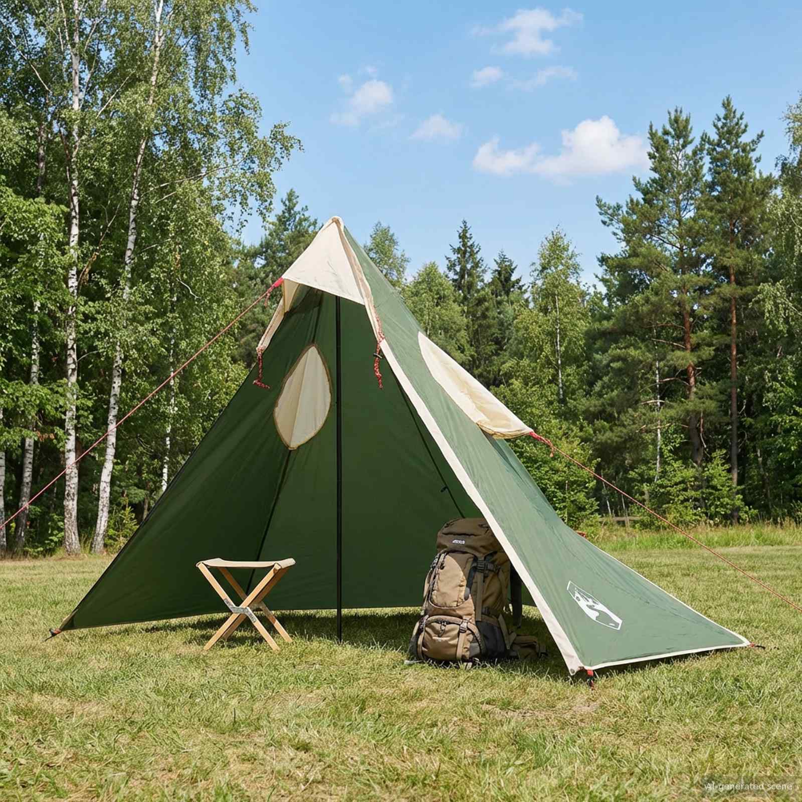 2-in-1 Regen Poncho met Kap Groen 262 x 126 x 130 cm – afbeelding 1