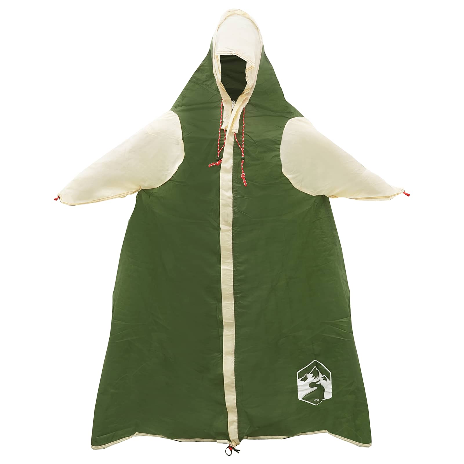 2-in-1 Regen Poncho met Kap Groen 262 x 126 x 130 cm – afbeelding 4