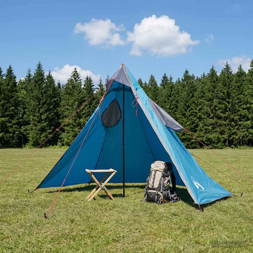 2-in-1 Regen Poncho met Kap Blauw 262 x 126 x 130 cm – afbeelding 1