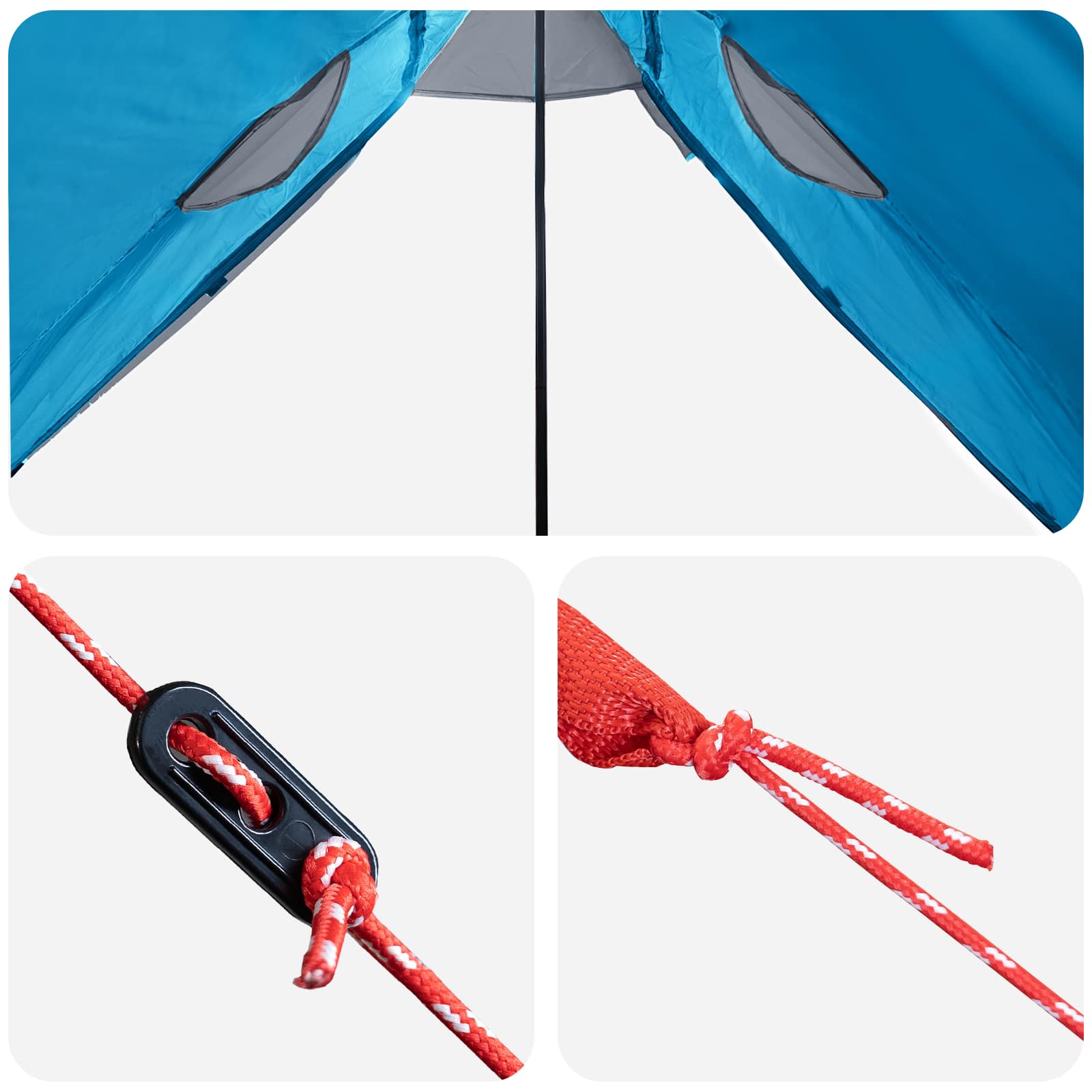 2-in-1 Regen Poncho met Kap Blauw 262 x 126 x 130 cm – afbeelding 11