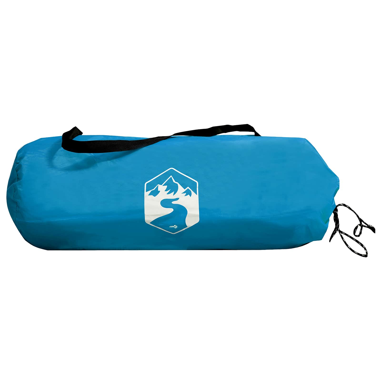 2-in-1 Regen Poncho met Kap Blauw 262 x 126 x 130 cm – afbeelding 9