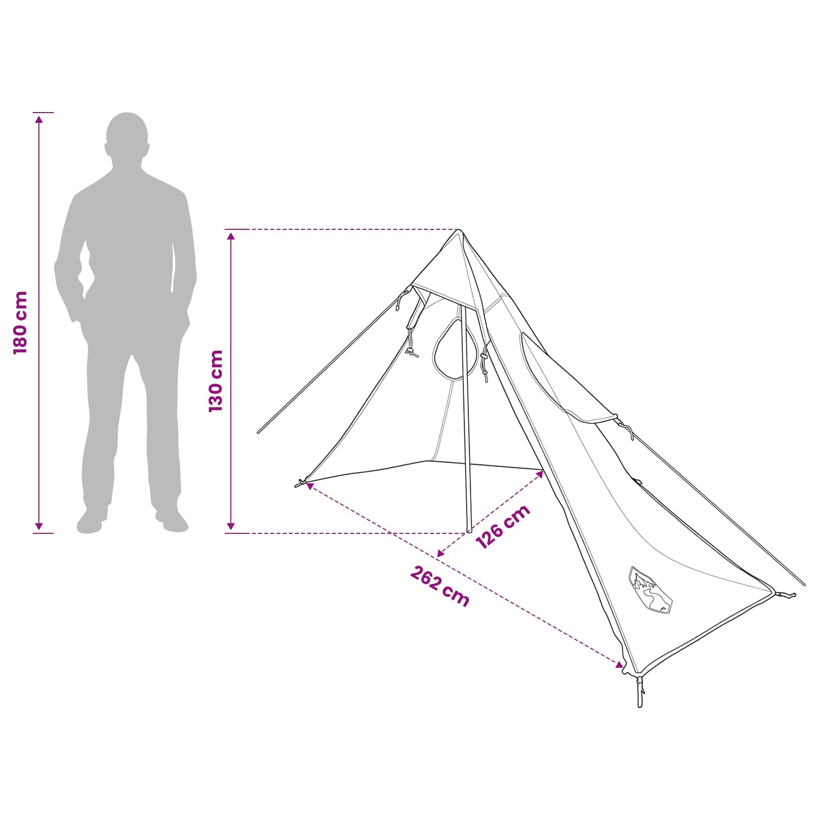 2-in-1 Regen Poncho met Kap Grijs en Oranje 262 x 126 x 130 cm – afbeelding 12