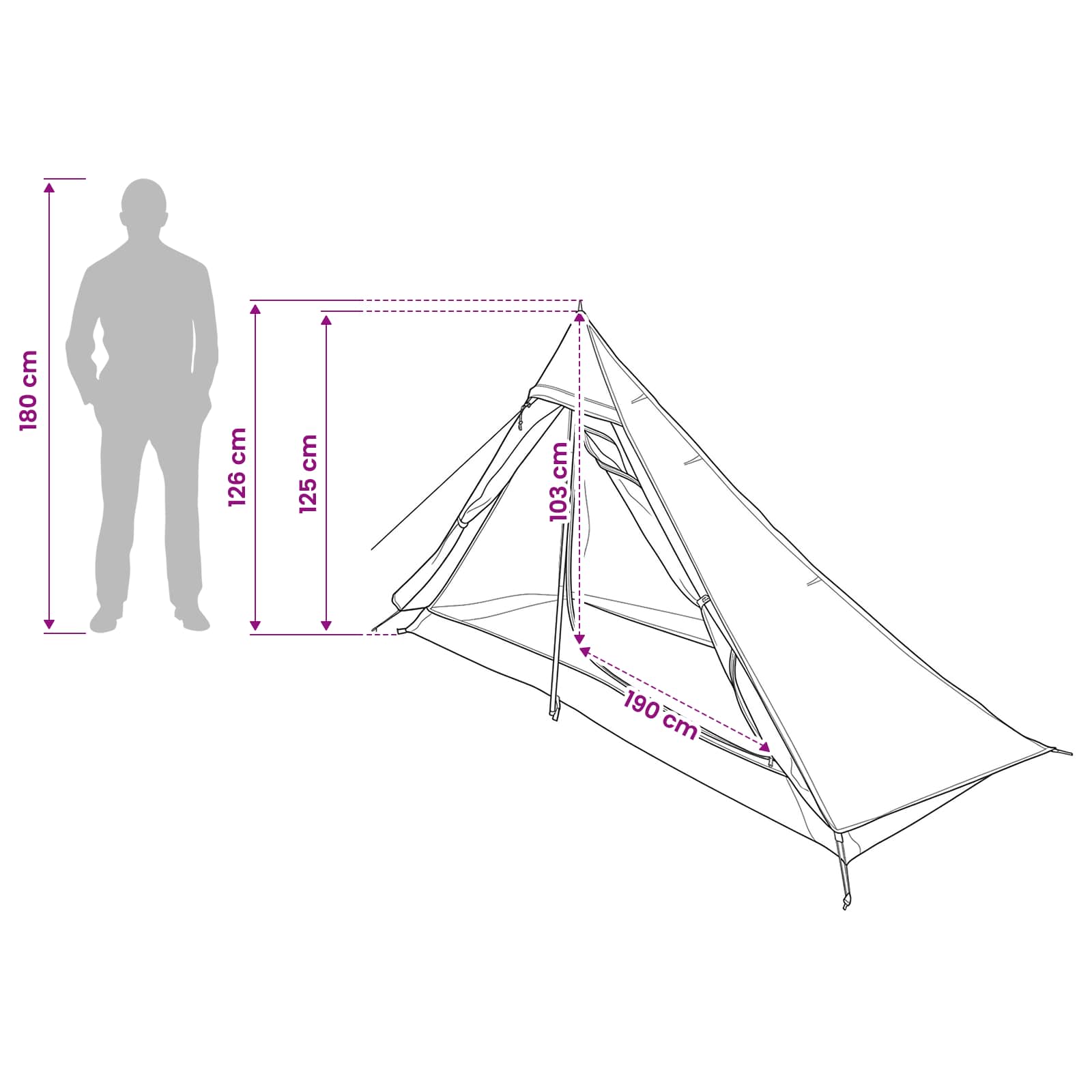 Backpacking Tent Groen 222 x 85 x 125 cm – afbeelding 12