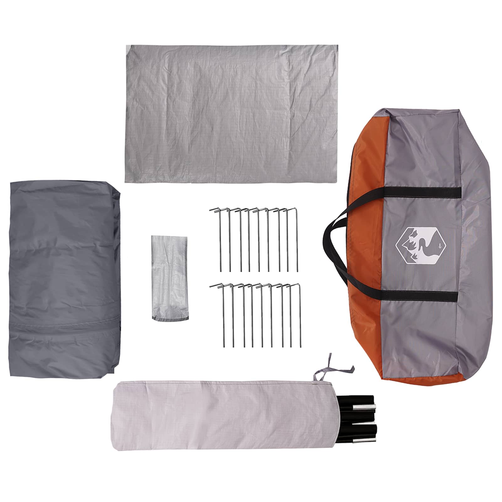Tunneltent Grijs en Oranje 475 x 220 x 192 cm – afbeelding 8