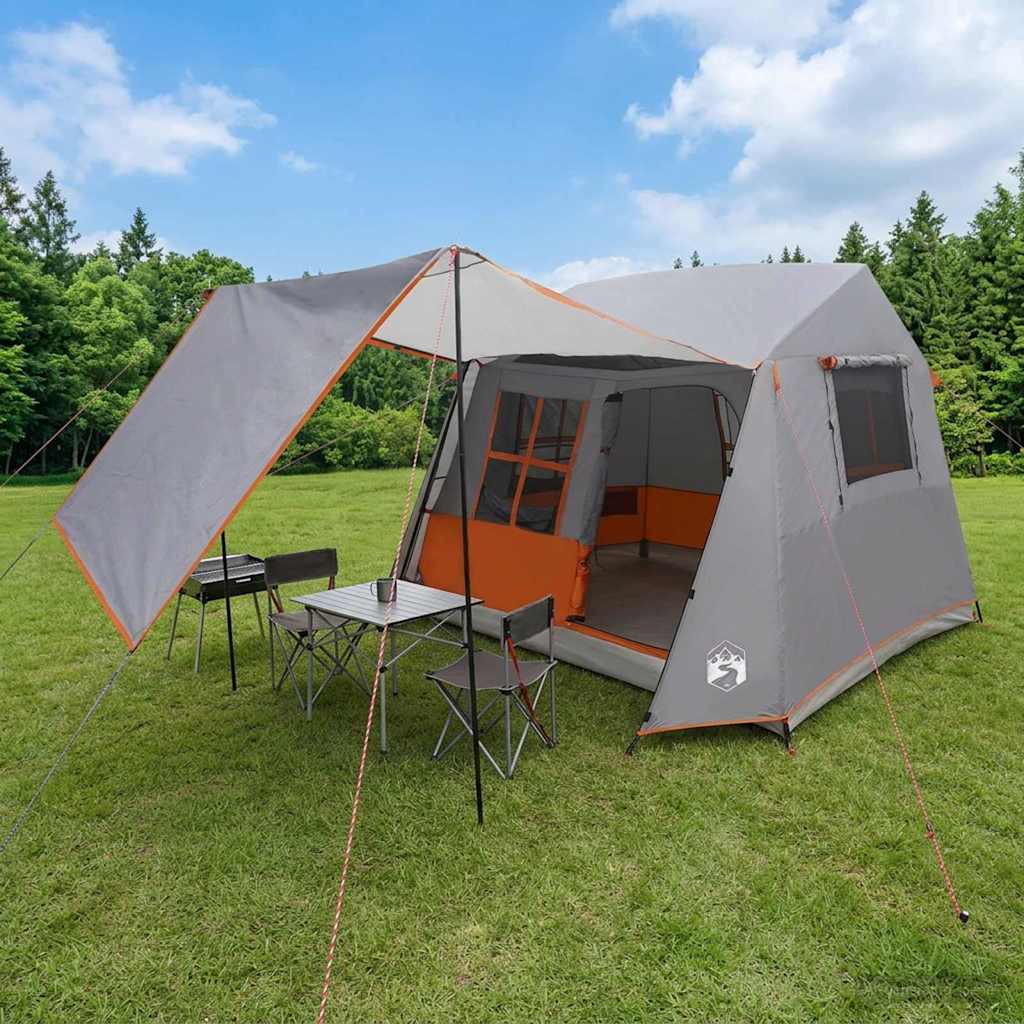 Tunneltent Grijs en Oranje 275 x 240 x 200 cm – afbeelding 1