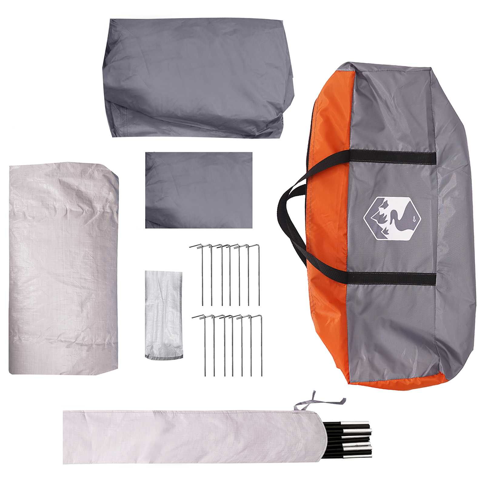 Tunneltent Grijs en Oranje 275 x 240 x 200 cm – afbeelding 8