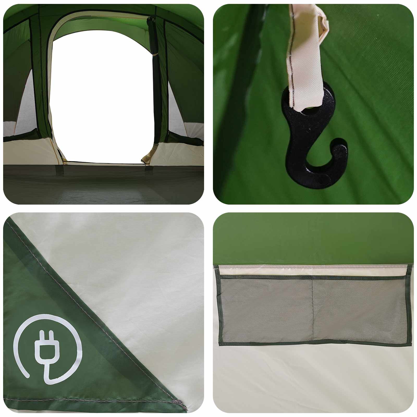 Tunneltent Groen 560 x 395 x 212 cm – afbeelding 9