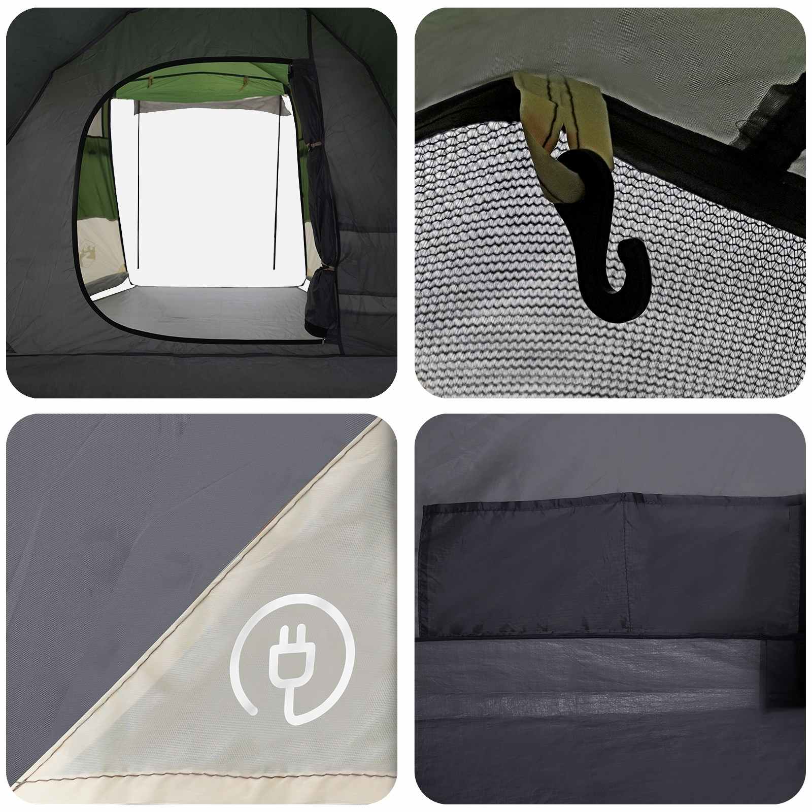 Tunneltent Groen 390 x 215 x 152 cm – afbeelding 9