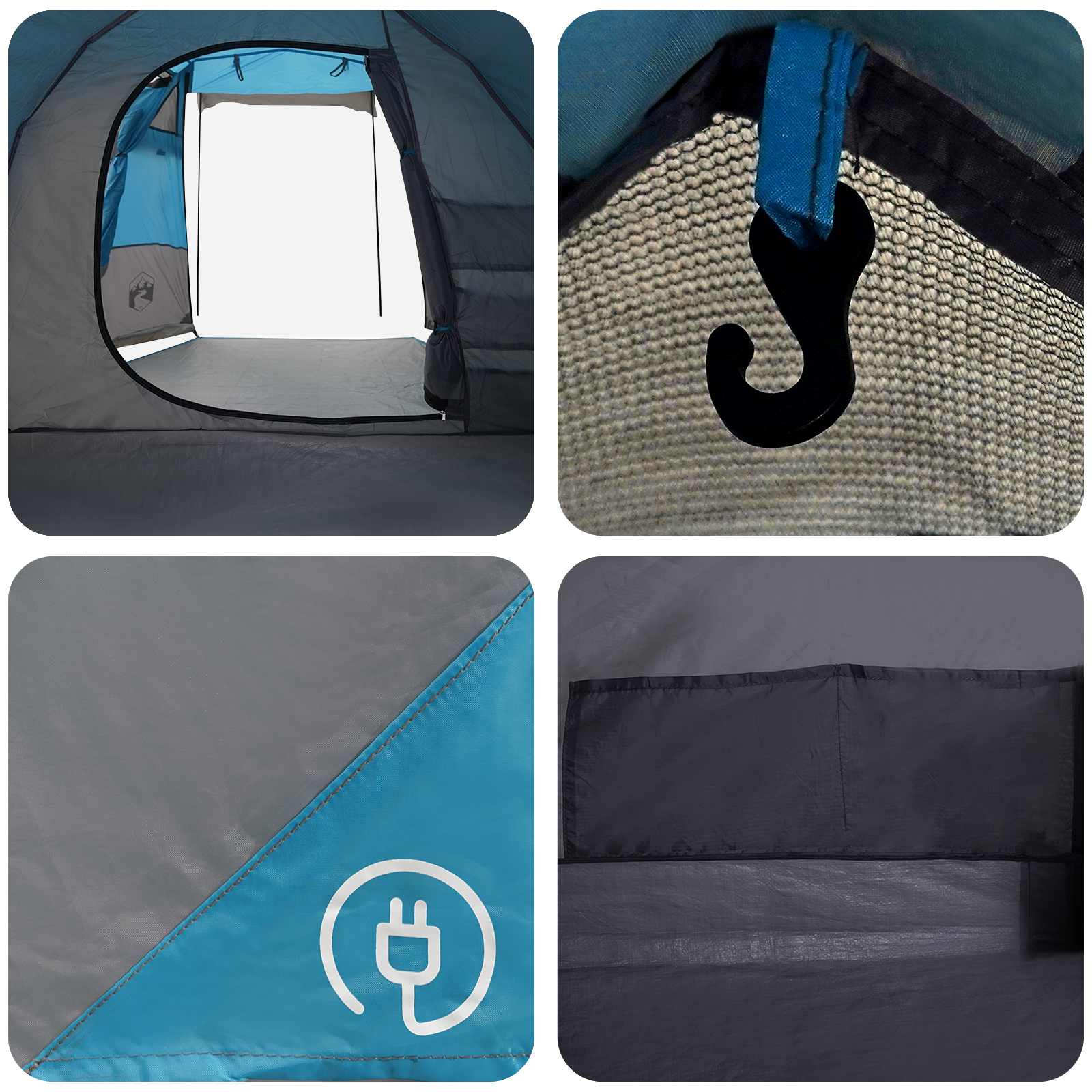 Tunneltent Blauw 390 x 215 x 152 cm – afbeelding 9