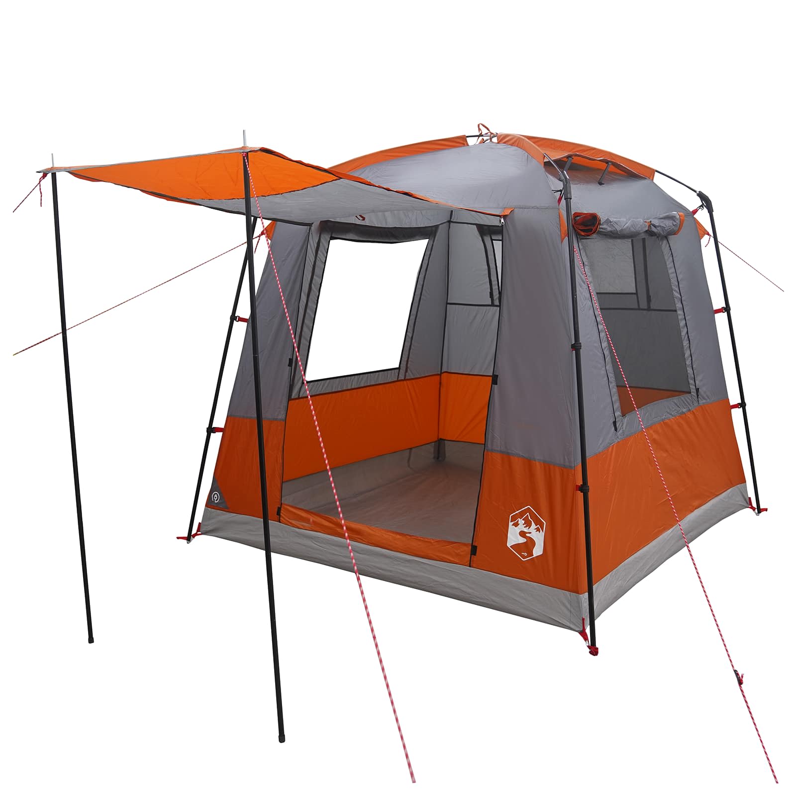 Partytent Grijs en Oranje 4-persoons – afbeelding 2