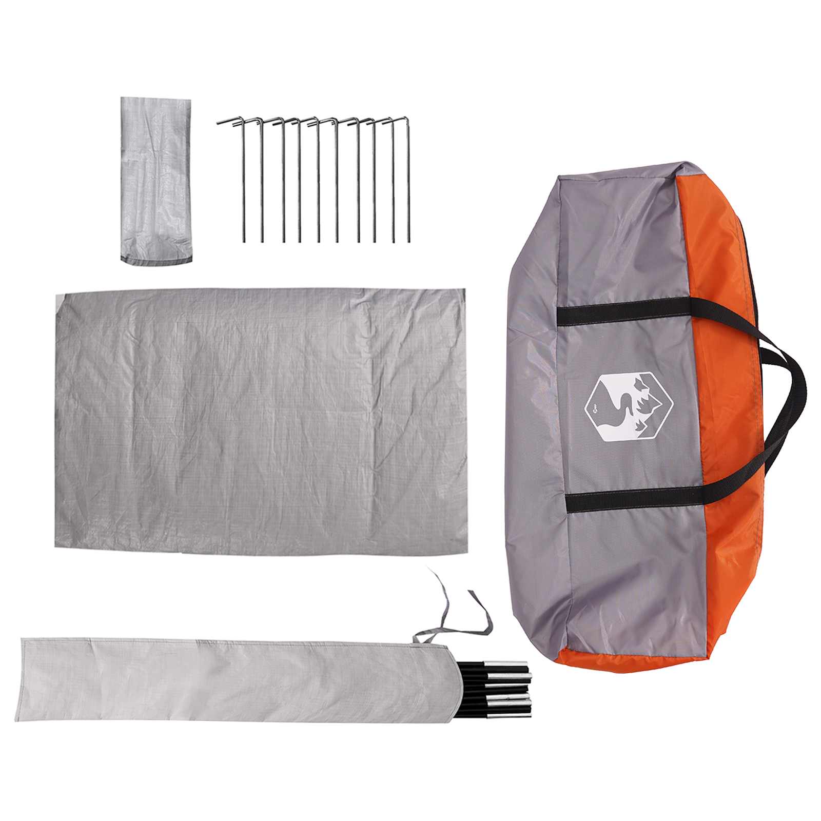 Partytent Grijs en Oranje 4-persoons – afbeelding 8